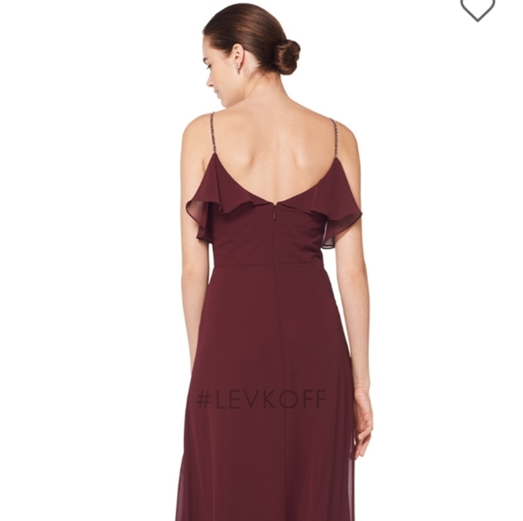 WORN ONCE! Bill Levkoff Navy Bridesmaid Dress - Picture 3 of 8